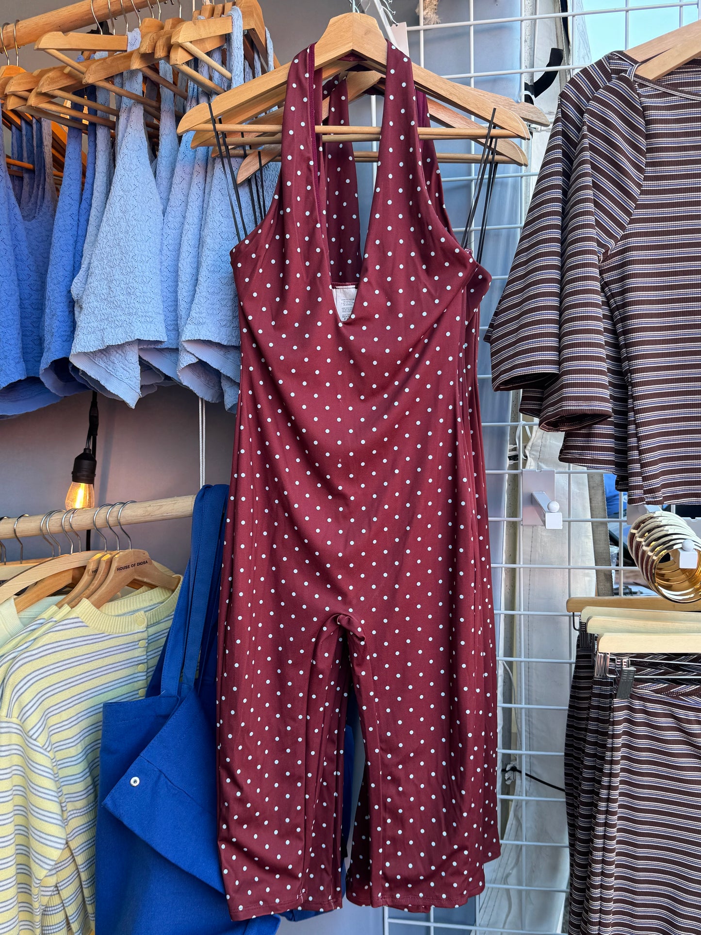 CHERRY BLUES CAPRI JUMPSUIT