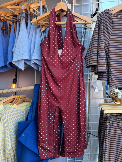 CHERRY BLUES CAPRI JUMPSUIT