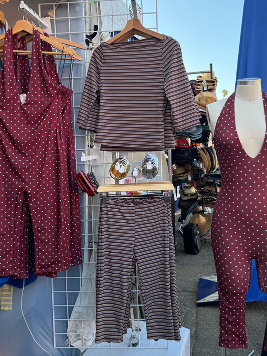 EMERSON CAPRI SET (BROWN STRIPES)