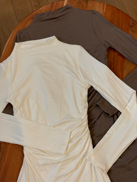 MOCK NECK MINI DRESS